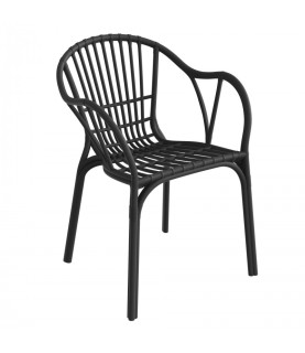 SILLÓN AMALFI APILABLE POLIPROPILENO ANTRACITA
