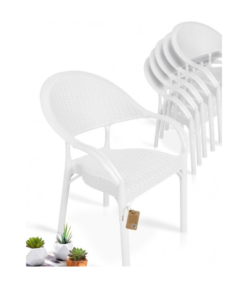 SILLÓN TORREMOLINOS APILABLE POLIPROPILENO BLANCO