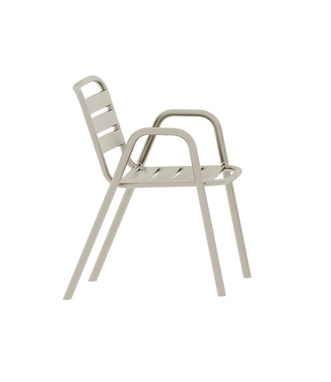 SILLÓN TROPICANA APILABLE POLIPROPILENO GRIS CLARO