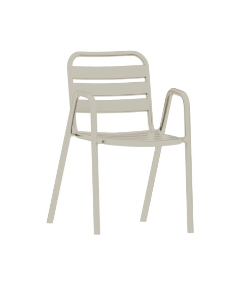 SILLÓN TROPICANA APILABLE POLIPROPILENO GRIS CLARO