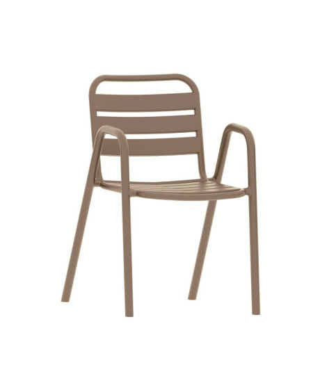 SILLÓN TROPICANA APILABLE POLIPROPILENO GRIS CLARO