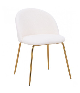 Silla TEDDY patas doradas, tapizado en lana