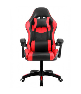 Sillón de oficina SAKHIR, racing, similpiel negra y roja