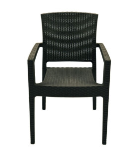 SILLÓN LARRY APILABLE POLIPROPILENO ANTRACITA