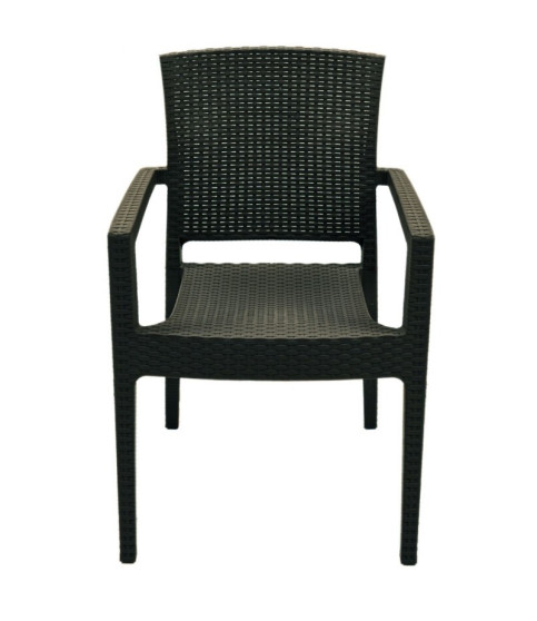 SILLÓN LARRY APILABLE POLIPROPILENO ANTRACITA