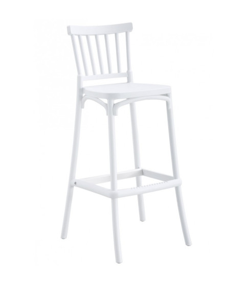 Taburete MILOS — polipropileno antracita con tratamiento anti UV.