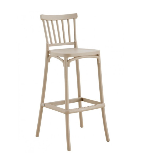 Taburete MILOS — polipropileno antracita con tratamiento anti UV.