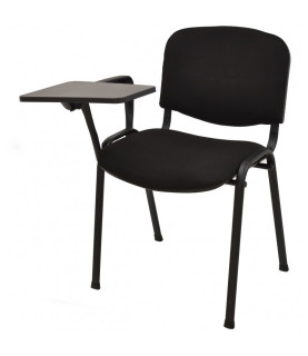 Silla NIZA NEW AM, brazo pala a derecha, chasis negro, tejido negro