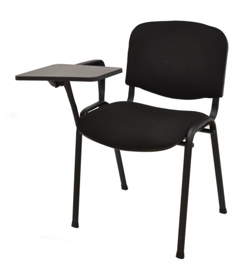 Silla NIZA NEW AM, brazo pala a derecha, chasis negro, tejido negro