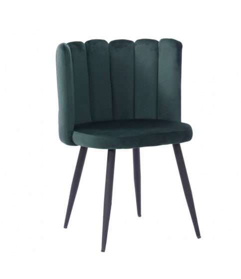 Silla RAMSÉS metal, tapizado similpiel marrón claro