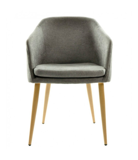 SILLÓN LART METÁLICO TAPIZADO LINO GRIS OSCURO