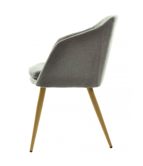SILLÓN LART METÁLICO TAPIZADO LINO GRIS OSCURO
