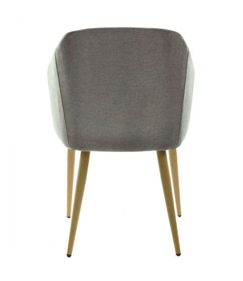 SILLÓN LART METÁLICO TAPIZADO LINO GRIS OSCURO