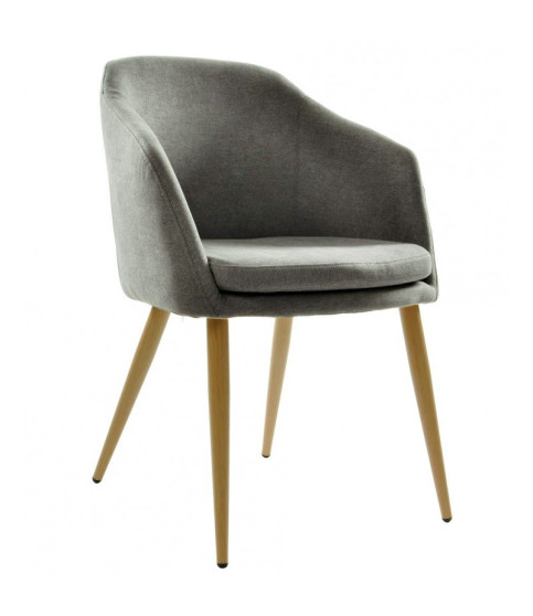 SILLÓN LART METÁLICO TAPIZADO LINO GRIS OSCURO SILLÓN LART METÁLICO TAPIZADO LINO GRIS OSCURO