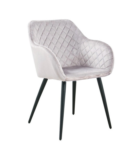 SILLÓN ROLANDO METÁLICO TAPIZADO VELVET 21 GRIS OSCURO SILLÓN ROLANDO METÁLICO TAPIZADO VELVET 21 GRIS OSCURO