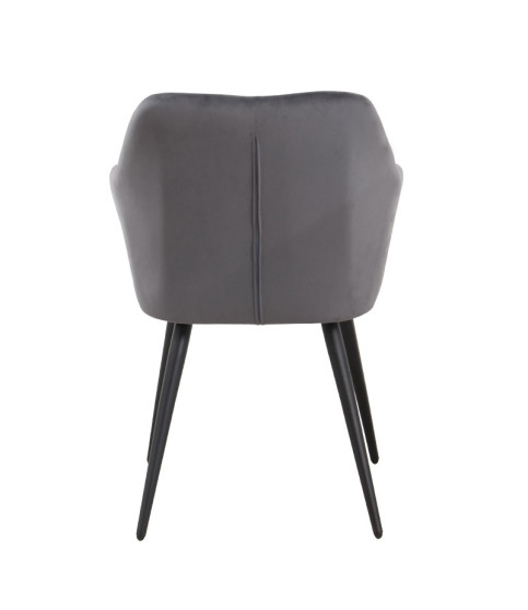 SILLÓN ROLANDO METÁLICO TAPIZADO VELVET 21 GRIS OSCURO