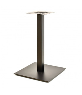 Base de mesa TROCADERO, tubo cuadrado, negra, base de acero de 8 mm. 45 x 45 cms, altura 72 cms