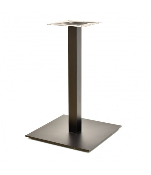 Base de mesa TROCADERO, tubo cuadrado, negra, base de acero de 8 mm. 45 x 45 cms, altura 72 cms