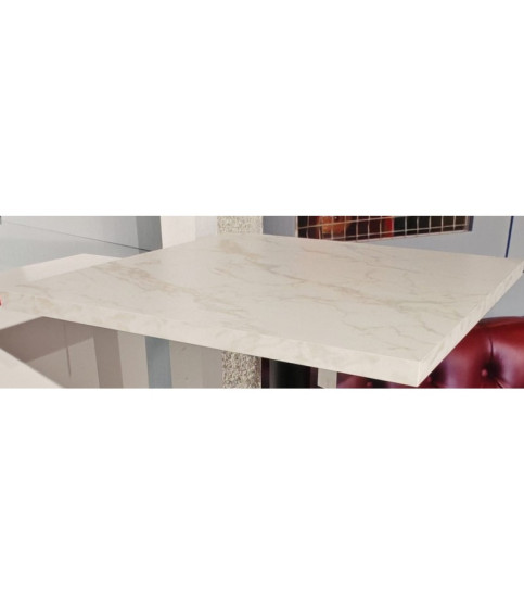 Tablero de melamina 30 mm, Mármol Carrara, 60 x 60 cm
