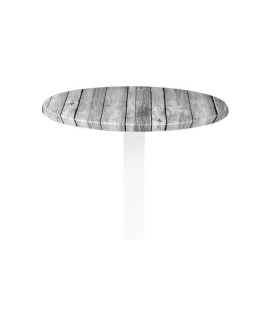 Tablero de mesa Werzalit Alemania, ANTIQUE WHITE 202, 70 cm de diámetro