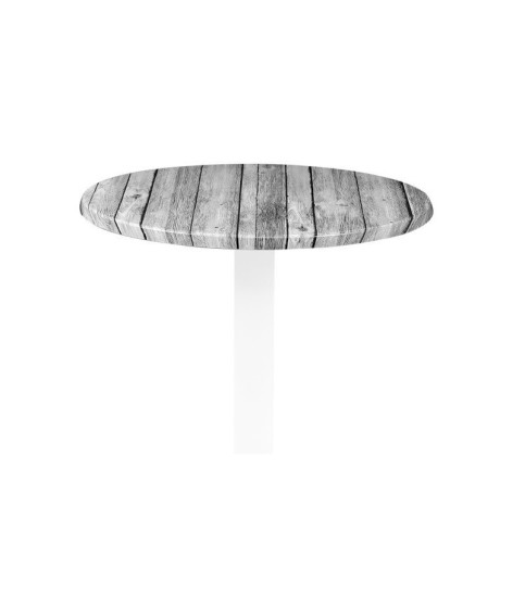 Tablero de mesa Werzalit Alemania, ANTIQUE WHITE 202, 70 cm de diámetro