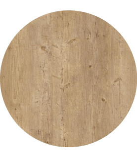 Tablero de mesa Werzalit WER-WOODART Avalon Pine 4729, 60 cm de diámetro