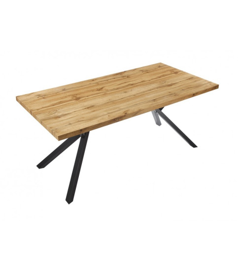 Mesa OLITE 180RT, metálica con tapa de DM en madera bilaminada, 180 x 90 cm.