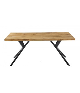 Mesa OLITE 180RT, metálica con tapa de DM en madera bilaminada, 180 x 90 cm.