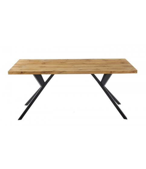 Mesa OLITE 180RT, metálica con tapa de DM en madera bilaminada, 180 x 90 cm.