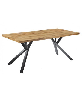 Mesa OLITE 180RT, metálica con tapa de DM en madera bilaminada, 180 x 90 cm.