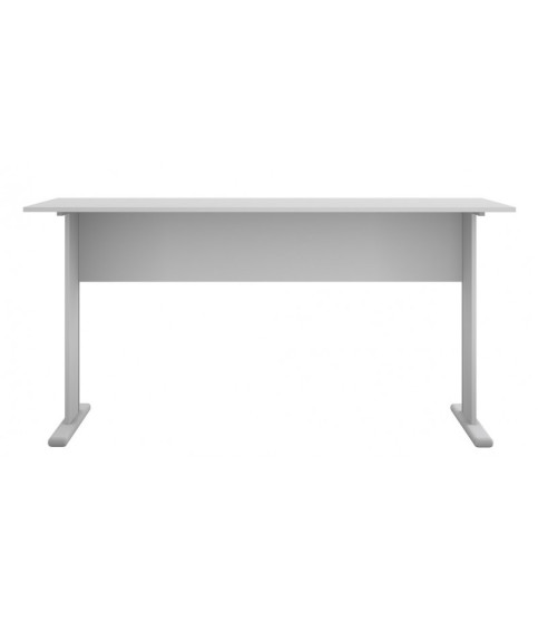 Mesa de oficina WORK, metal y bilaminado color platino 120 x 60 cm