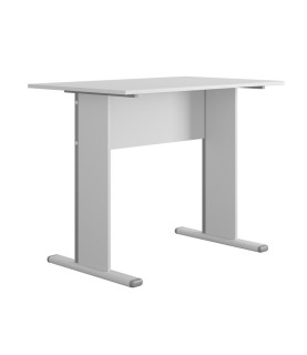 Mesa de oficina WORK, metal y bilaminado color platino 90 x 60 cm