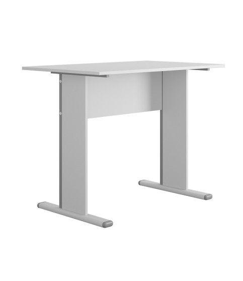 Mesa de oficina WORK, metal y bilaminado color platino 90 x 60 cm