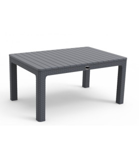 Nombre: Mesa baja ALBUFEIRA de diseño, polipropileno gris 90x60 cm
