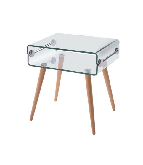 Mesa HOLANDA, madera y cristal, 55x40 cm Mesa HOLANDA, madera y cristal, 55x40 cm