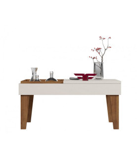 Mesa VENEZA baja, MDP blanco roto/matte, 68 x 41 cm