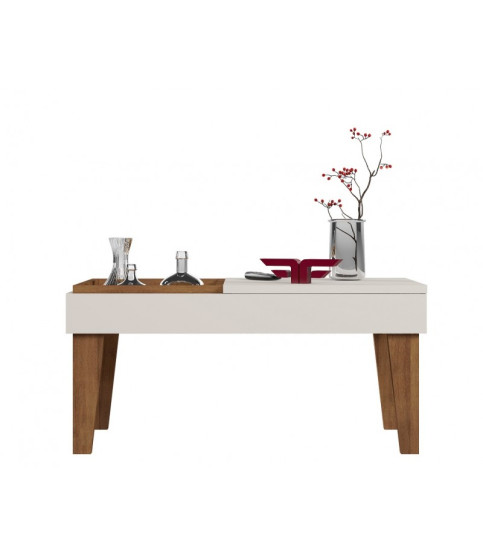 Mesa VENEZA baja, MDP blanco roto/matte, 68 x 41 cm