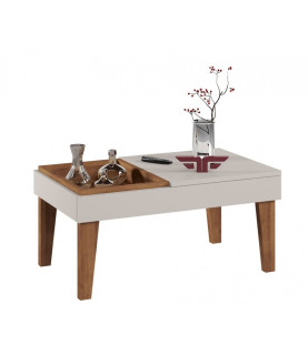 Mesa VENEZA baja, MDP blanco roto/matte, 68 x 41 cm