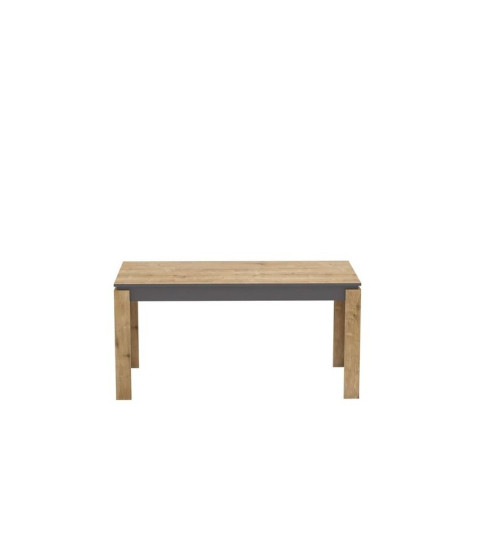 Mesa de comedor PHILIPPA, biIaminado roble con gris oscuro, 160 x 80 cms.