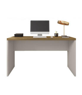 Mesa de oficina STUDIO 136, bilaminado miel y cacao, 136 x 60 cms