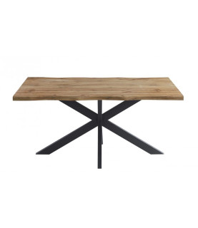 Mesa TOLEDO 180, metal negro, tapa DM bilaminado de 180 x 90 cms