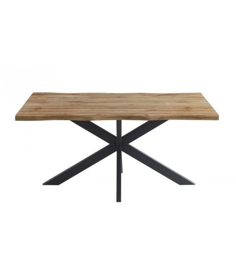 Mesa TOLEDO 180, metal negro, tapa DM bilaminado de 180 x 90 cms