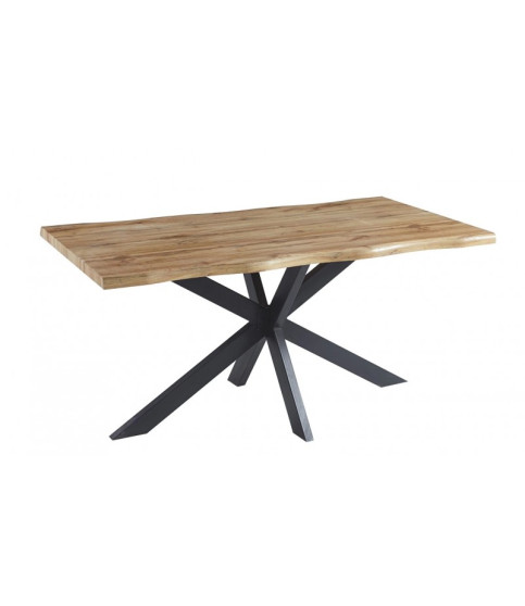 Mesa TOLEDO 180, metal negro, tapa DM bilaminado de 180 x 90 cms