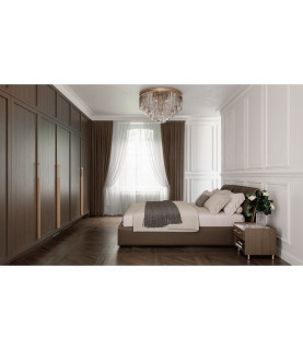 TIRADOR APLICADO DE ALUMINIO EXTEND LONG C=224/448/480 MM L=1200 MM ORO CEPILLADO