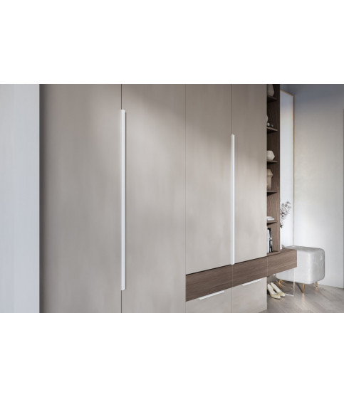 TIRADOR DE BORDE HEXA LONG C=3×352 MM L=1200 MM BLANCO MATE